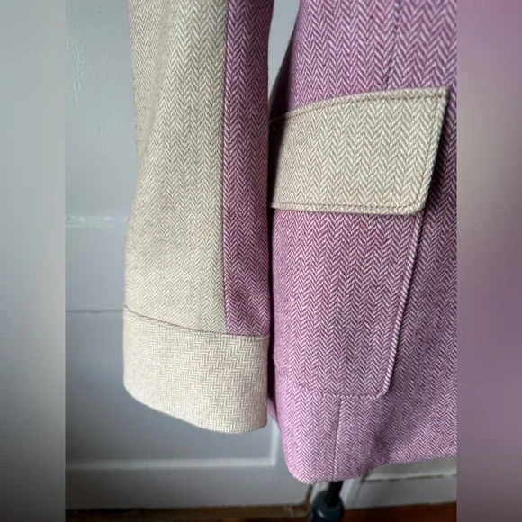 Cinq à Sept Lilac and Cream Blazer - Picture 6 of 13